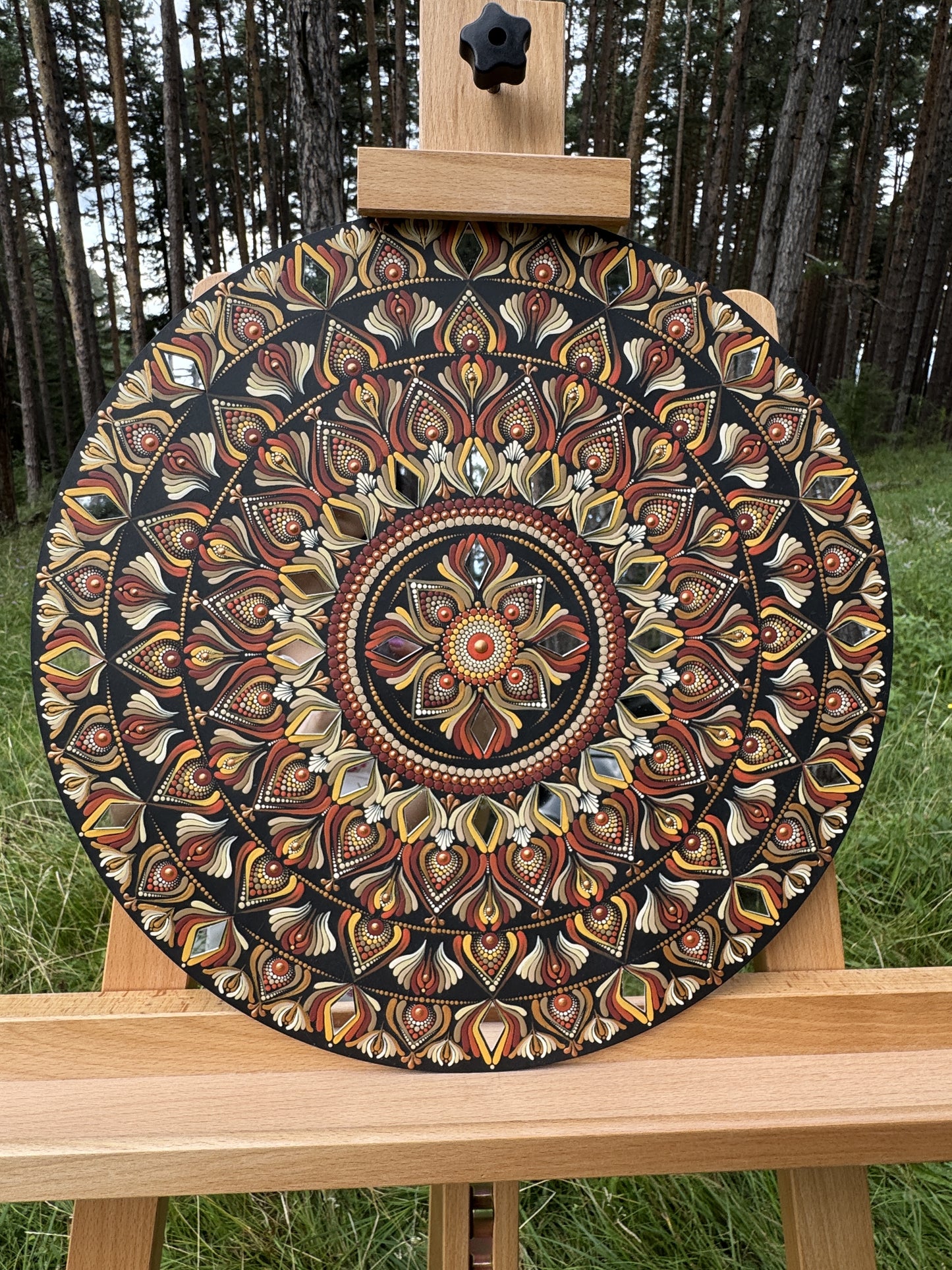 Sun of Harmony | Hand-Painted Mandala