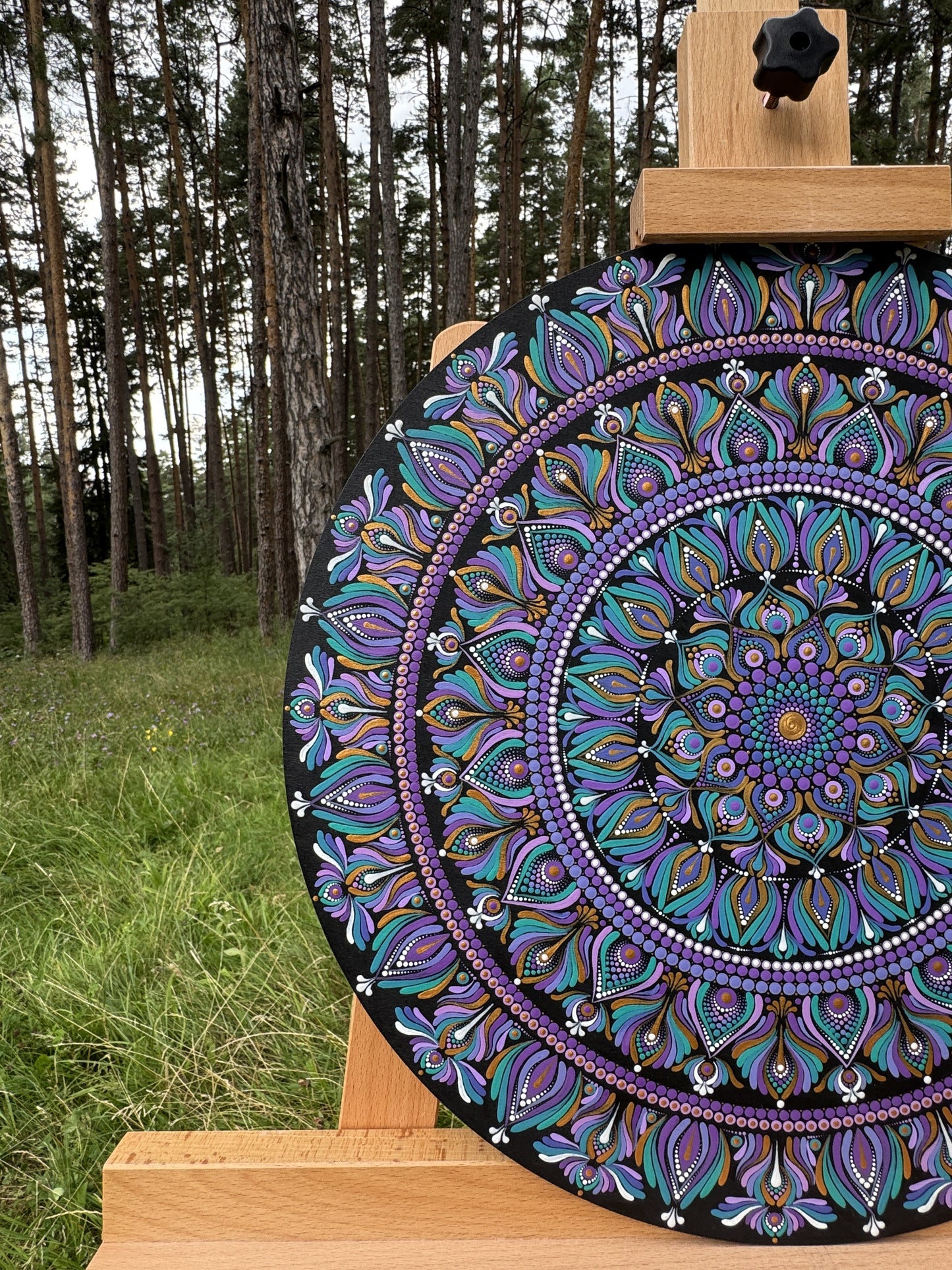 Astral Whisper | Hand-Painted Mandala