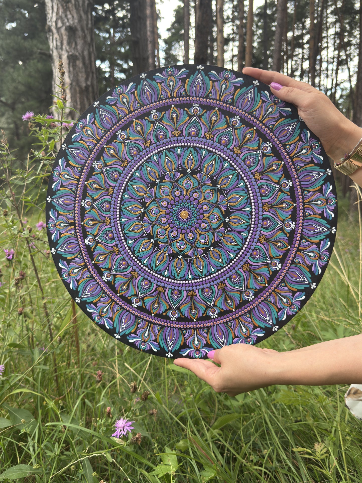 Astral Whisper | Hand-Painted Mandala