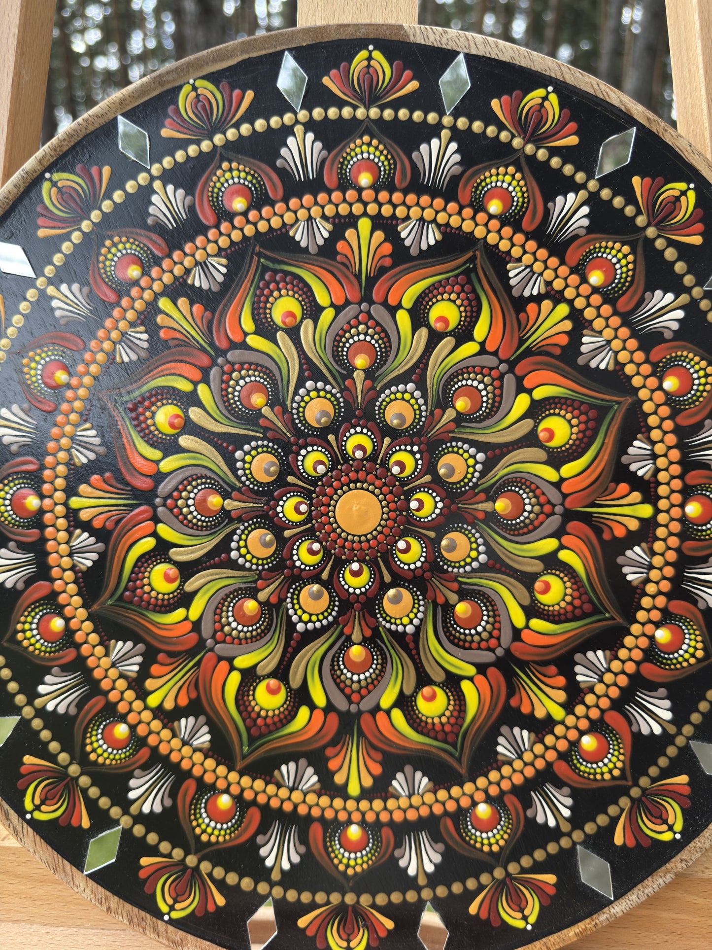 Solar Heart | Hand-Painted Mandala