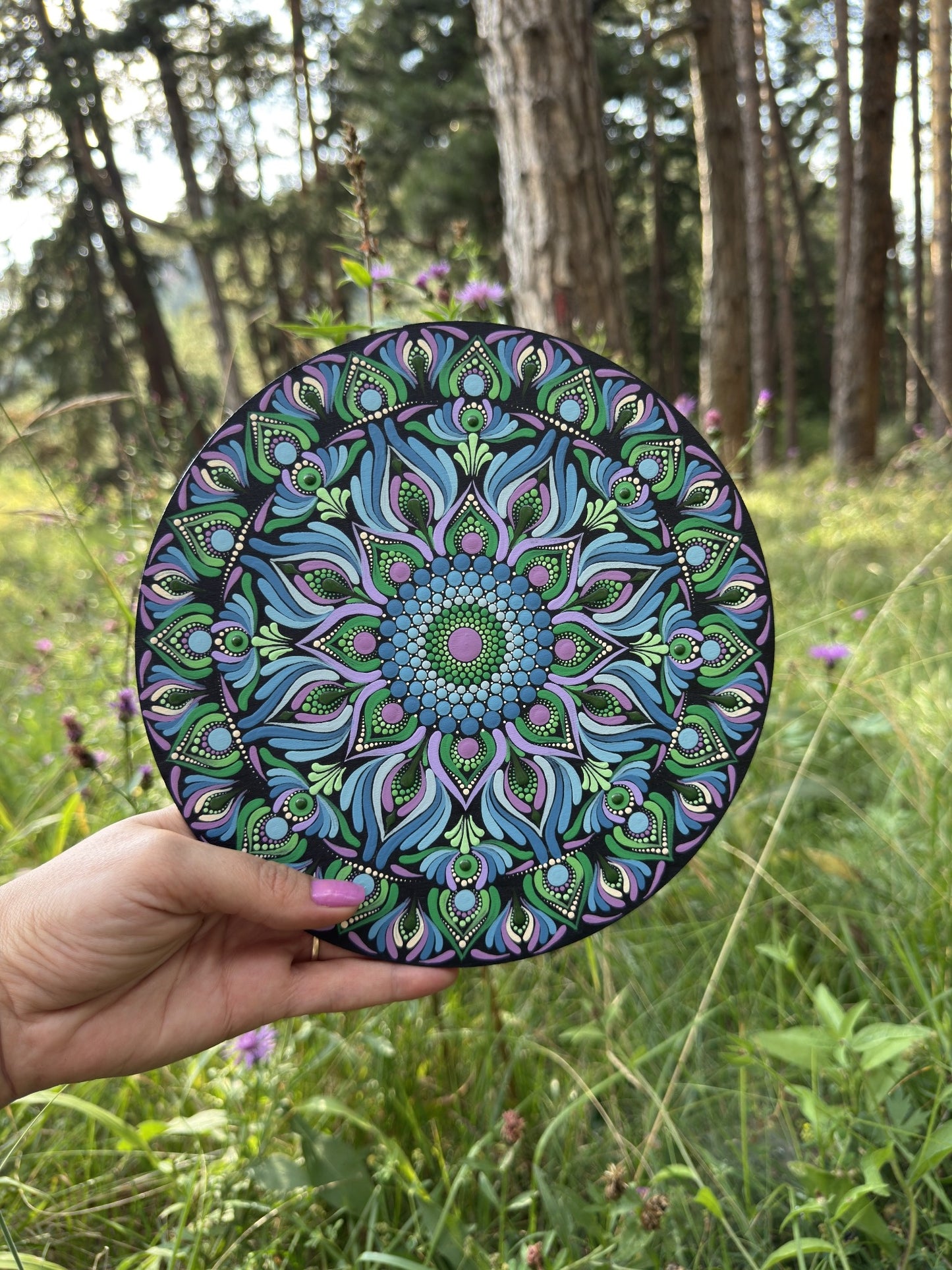 Awakening Blossoms | Hand-Painted Mandala