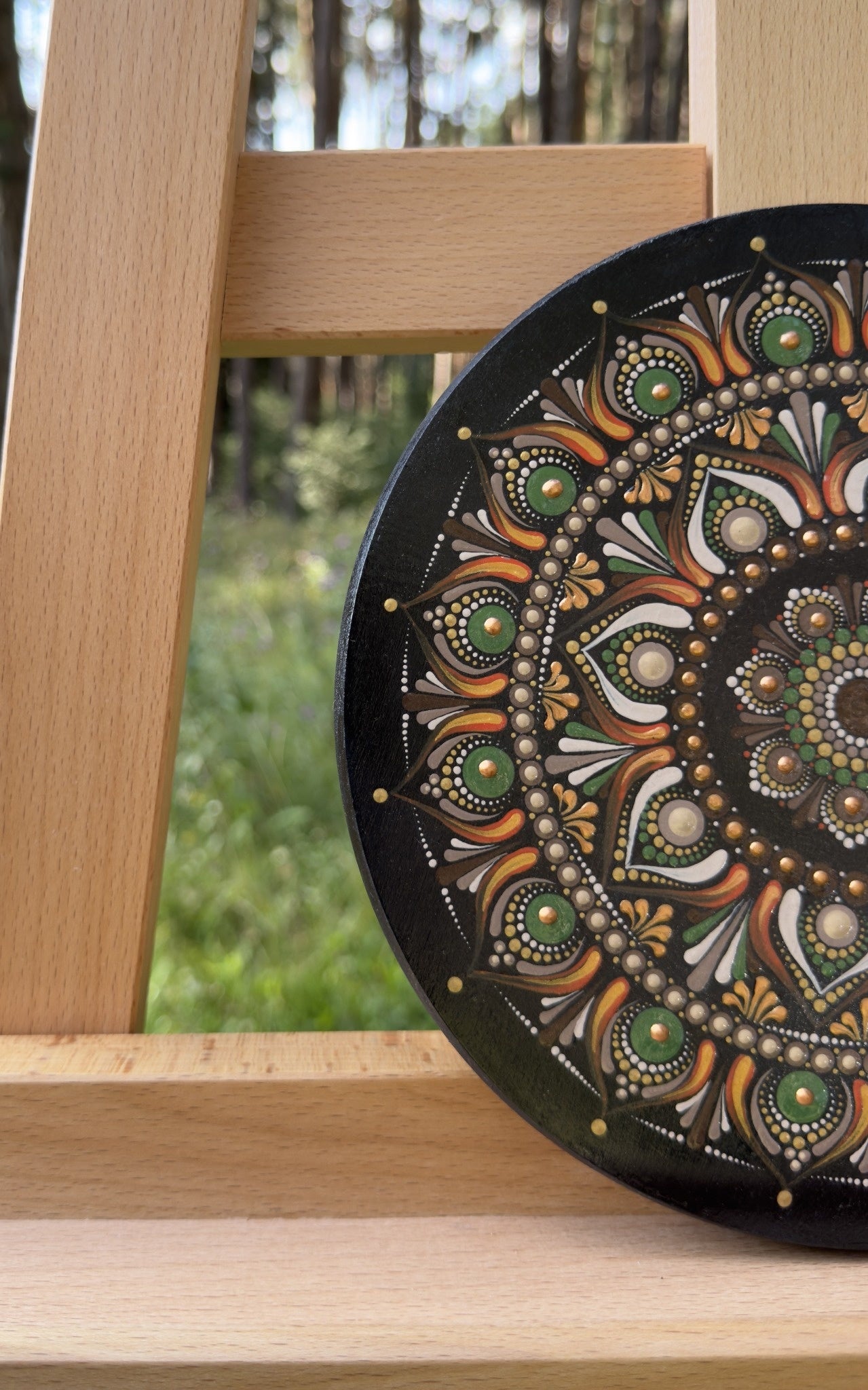 Earth Amulet | Hand-Painted Mandala
