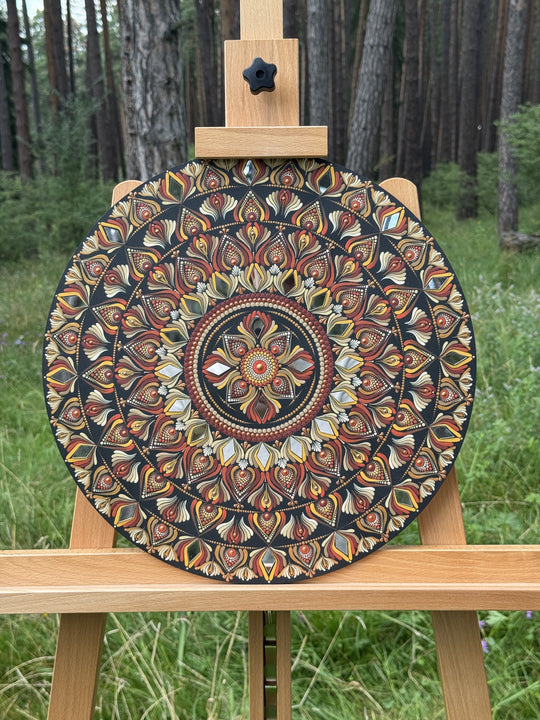 Sun of Harmony | Hand-Painted Mandala