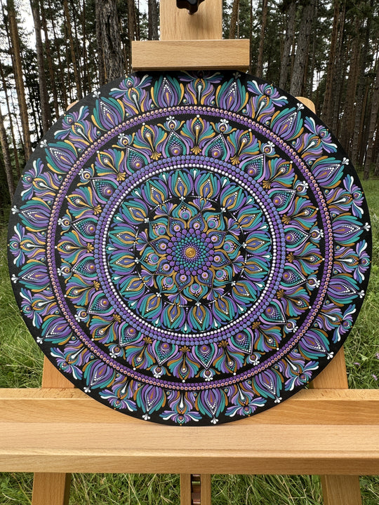 Astral Whisper | Hand-Painted Mandala