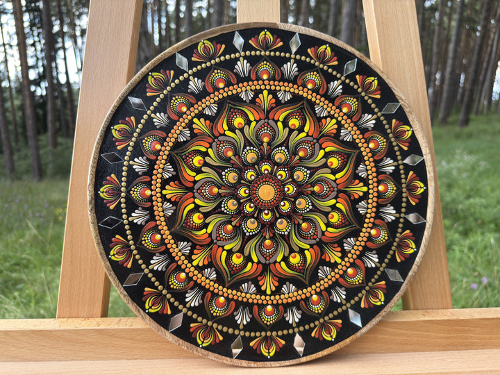 Solar Heart | Hand-Painted Mandala