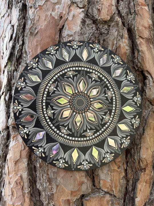 Ethereal Reflections | Hand-Painted Mandala