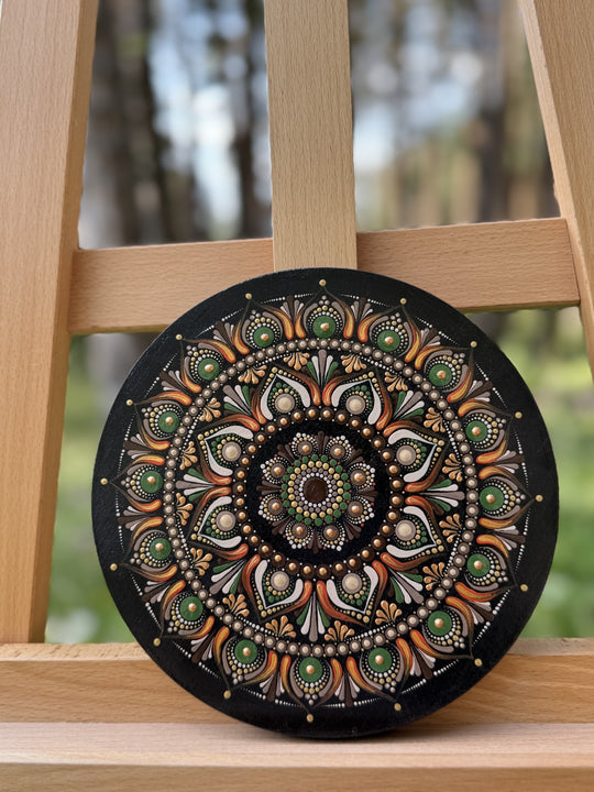 Earth Amulet | Hand-Painted Mandala