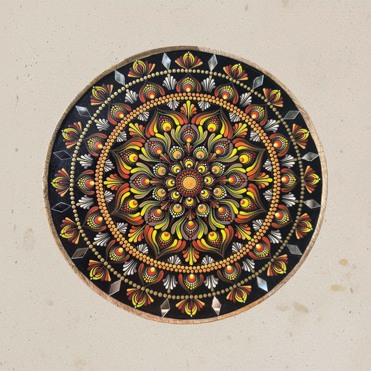 Solar Heart | Hand-Painted Mandala