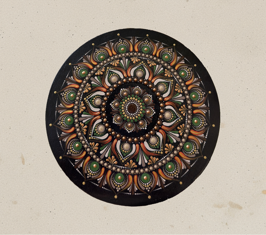 Earth Amulet | Hand-Painted Mandala