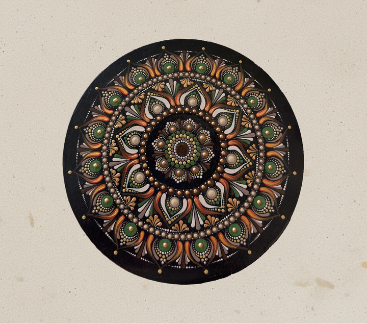 Earth Amulet | Hand-Painted Mandala